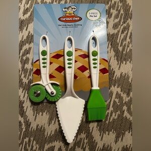 Curious Chef 3-Piece Pie Set NEW - kitchen baking cooking tools